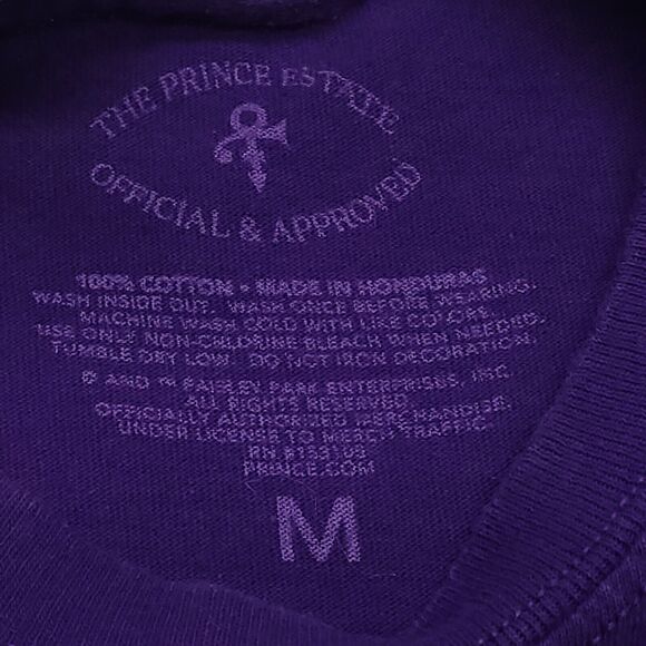 Prince Purple Rain Graphic Short Sleeve T Shirt Adult Mens Size Medium M Purple - Picture 3 of 7